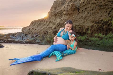 Sunset Mermaid Session in San Diego - Baobab Photography