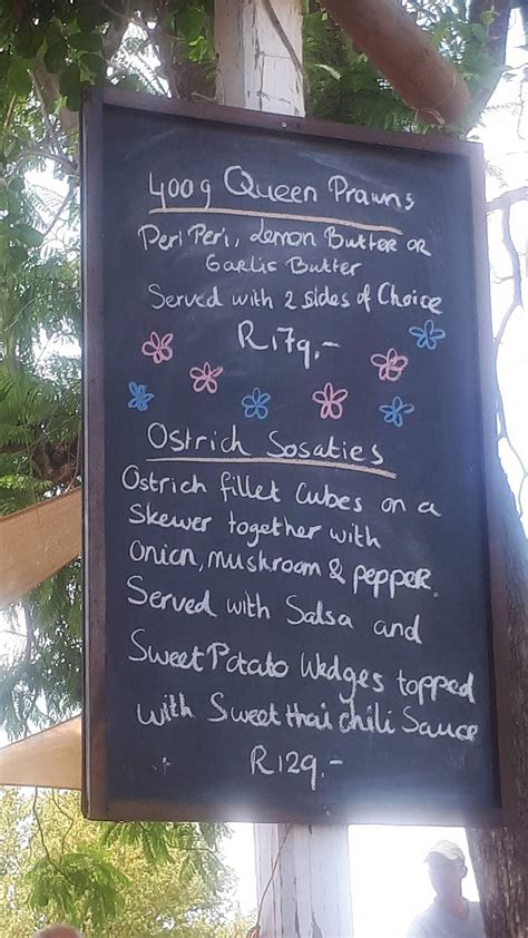 Menu at Three Bridges Restaurant, Pub and B&B, Hoedspruit