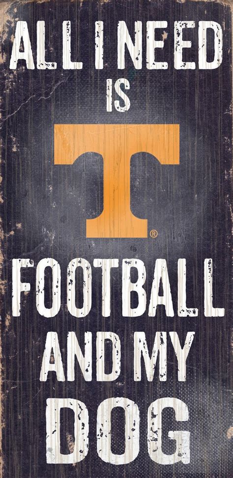 Tennessee Volunteers Wood Sign - Football and Dog 6"x12" | Tennessee volunteers football ...