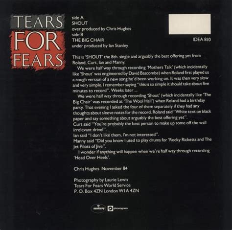 Tears For Fears Shout UK 10" vinyl single (10 inch record) (798407)