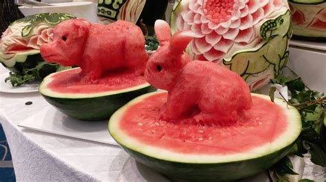 Watermelon Carving Animals