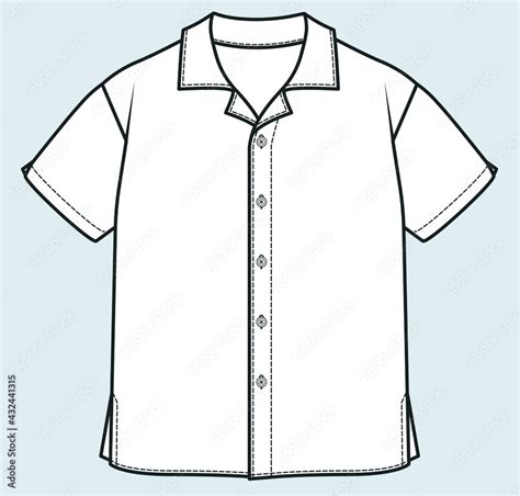 Technical drawing of shirts for boys. Shirt Flat Sketch. vector Stock ...