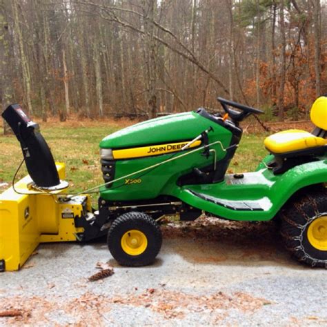 John Deere X300 with 46" two-stage snow blower attachment. | Sports | Pinterest | John deere ...