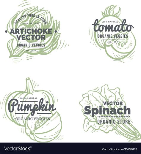 Vegetables logo concept Royalty Free Vector Image