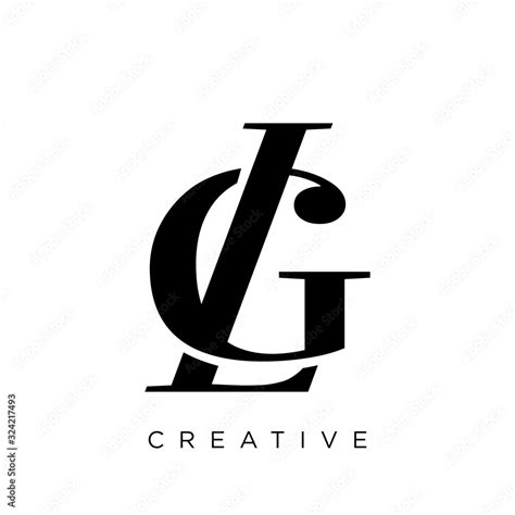 gl logo design vector icon Stock Vector | Adobe Stock