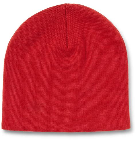 Lyst - Ami Merino Wool Beanie Hat in Red for Men