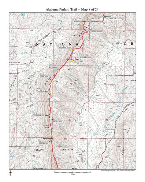 Alabama Pinhoti Trail - Maplets Southeast Region, Gps Map, Anniston ...