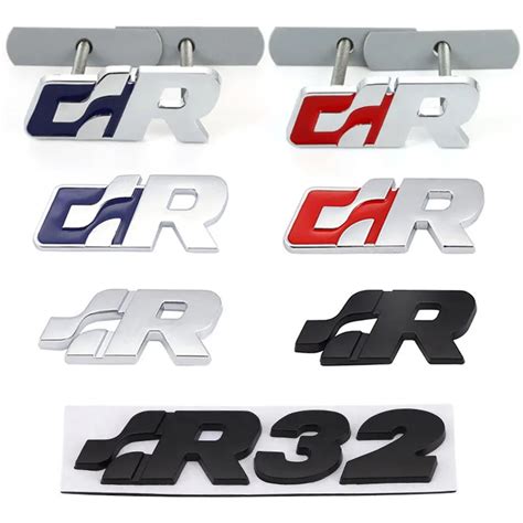 Metal Racing R R32 Logo Car Sticker For Volkswagen GOLF4 Golf 5mk4 mk5 ...