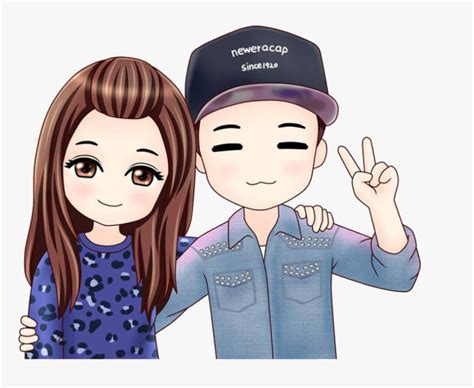 Cute Couple Anime Chibi, HD Png Download - kindpng