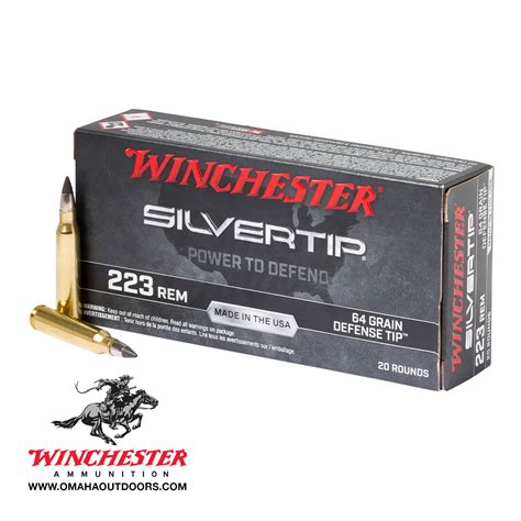 Winchester Silvertip 223 64 Grain Defense Tip 20 Rounds - Omaha Outdoors