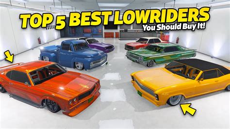 TOP 5 Best LOWRIDERS To Customize In Benny's Shop! | GTA 5 Online - YouTube