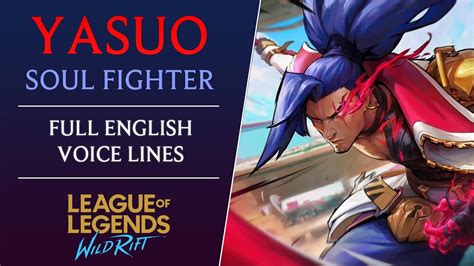 (Liam O'Brien) Soul Fighter Yasuo — Full Voice lines - YouTube