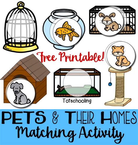 FREE Pets and Their Homes Matching Activity | Free Homeschool Deals