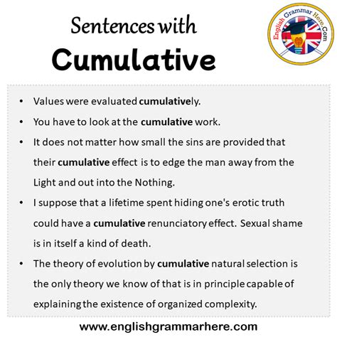 Sentences with Cumulative, Cumulative in a Sentence in English ...