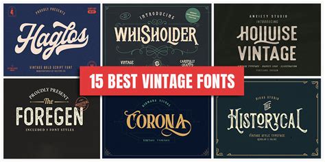 15 Best Vintage Fonts a Designer Must Know for Great Typography