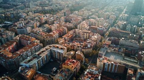 Aerial Drone View of Barcelona, Spain Stock Photo - Image of aerial ...