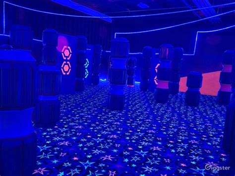 Glow-in-the-dark Laser Tag Arena | Rent this location on Giggster