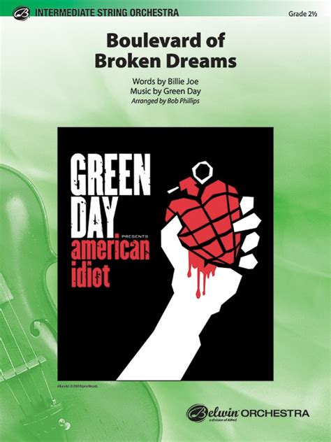 Boulevard of Broken Dreams: String Orchestra Conductor Score & Parts: Green Day | Sheet Music