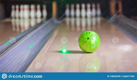 Green Bowling ball stock image. Image of competition - 148628785