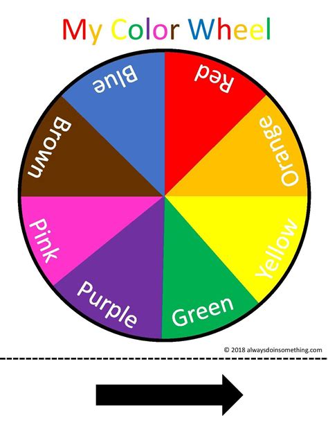 5 Color Wheel Worksheet in 2020