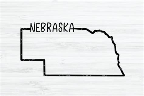 Nebraska Outline SVG. Nebraska Vector File. Nebraska Design. - Etsy