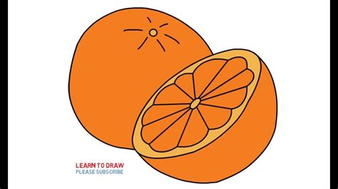 How To Draw Orange Fruit Step By Step Easy For Kids - YouTube