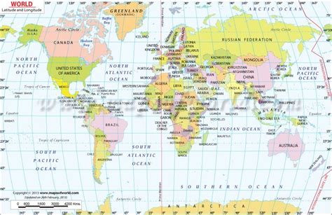 World Map with Latitude and Longitude--buy, get from AAA and have guest sign in and travel tips ...