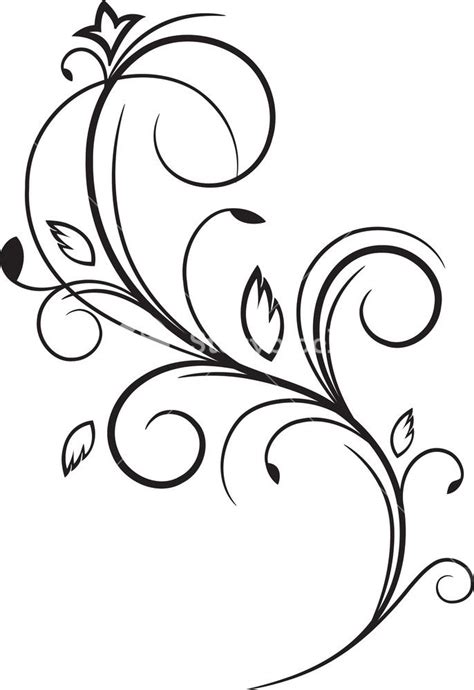 Vector Floral Flourish Royalty-Free ... | Floral, Flourish, Art