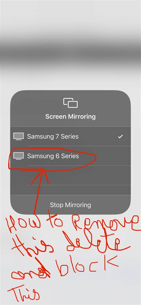 How to remove Samsung tv from iPhone scre… - Apple Community