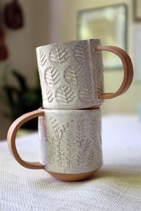 ceramic clay carving patterns - Google Search | Pottery mugs, Hand built pottery, Handmade pottery