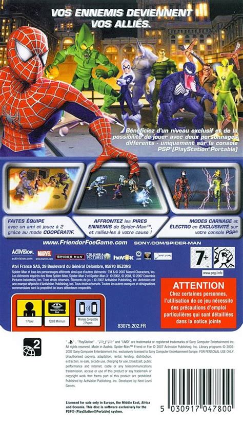 Spider-Man: Friend or Foe Box Shot for PSP - GameFAQs