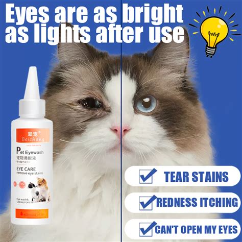 Dog Cat Conjunctivitis Eye Drops Anti-Inflammatory Eye Care Cleaner Pet Supplies To Reduce And ...