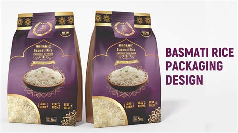 Creative Rice Bag Packaging Design in Illustrator - Product Label Design Step by Step ...