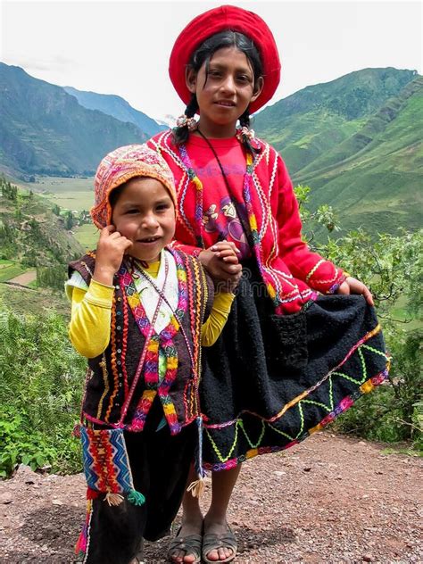 Children at Mirador Taray Near Pisac in Peru Editorial Photo - Image of ...