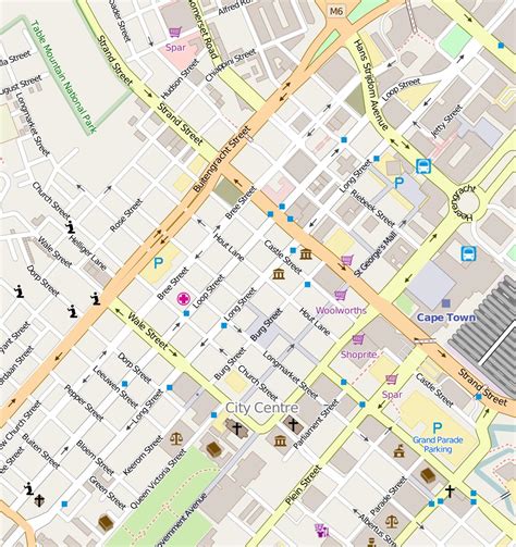 Bree street Cape Town map - Map of bree street Cape Town (Western Cape ...