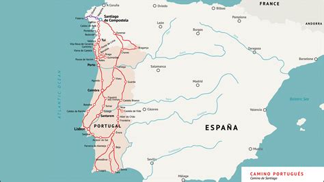 The camino de santiago map - insholf