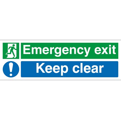 Emergency Exit Keep Clear Sign | First Safety Signs - First Safety Signs