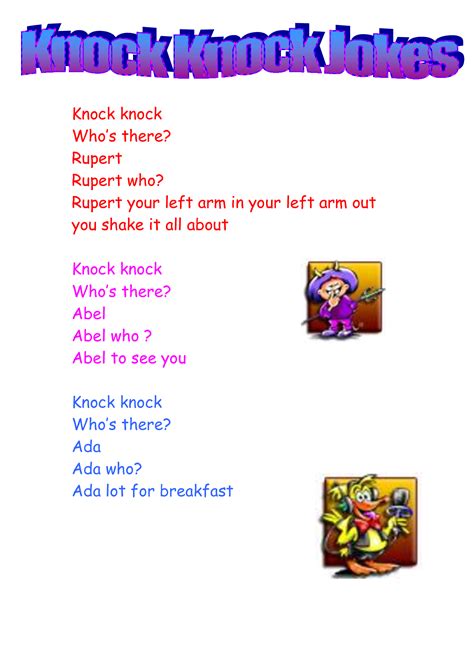 Funny Knock Knock Jokes For Kids To Tell At School