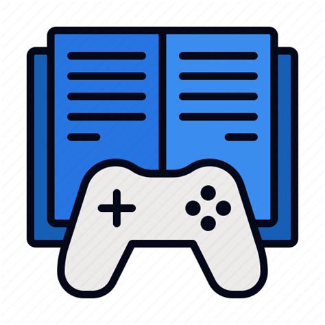 Gamification, education, book, joystick, gaming, video, game icon ...