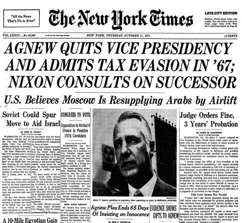 Spiro Agnew Resignation Reason