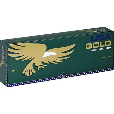 USA Gold Cigarettes, Gold, Menthol, 100's, Box | Tobacco | Foodtown