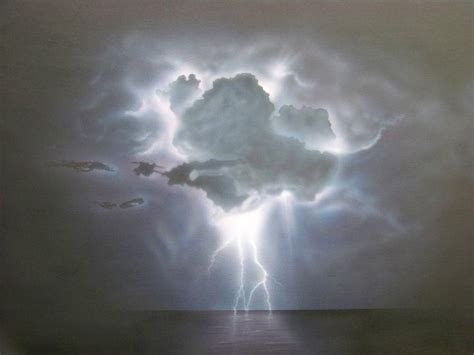 Lightning Strike Painting by Brett McGrath - Fine Art America