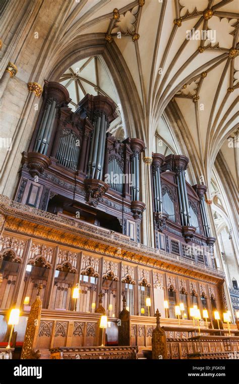 England, Somerset, Bristol, Bristol Cathedral, Cathedral Organ Stock ...