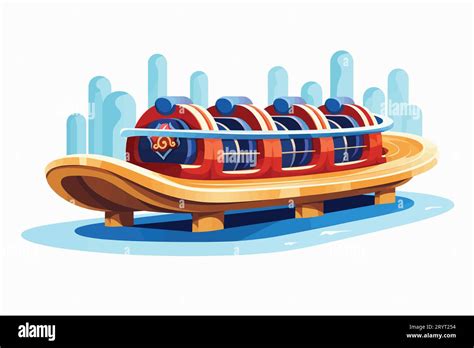 Log flume water ride Stock Vector Images - Alamy