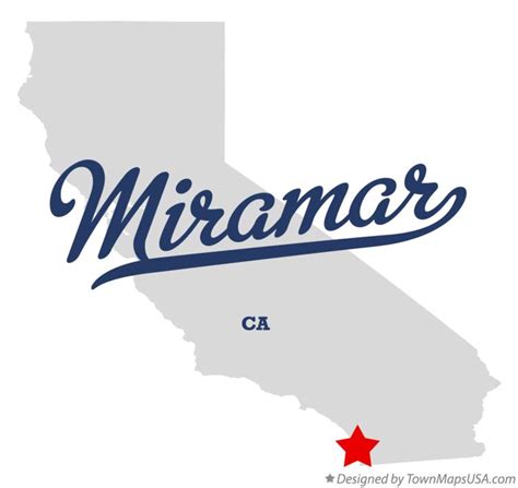 Map of Miramar, CA, California