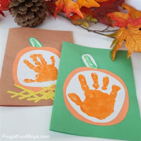 "Your Little Pumpkin" Handprint Card for Kids to Make - Frugal Fun For Boys and Girls