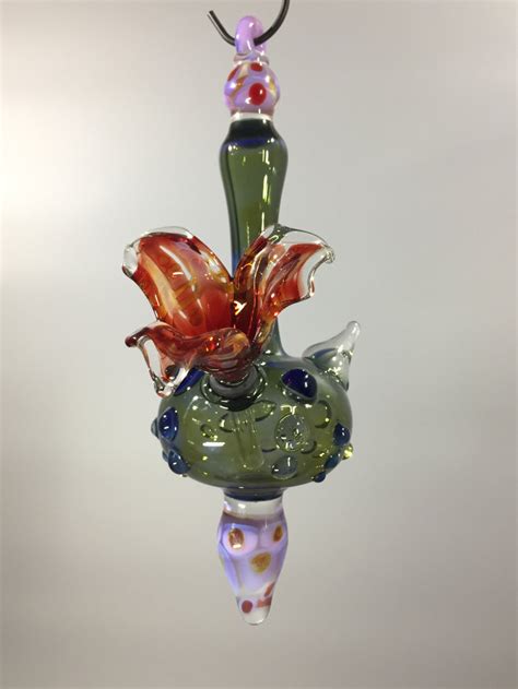 Hummingbird Feeder Hand Blown Glass - Etsy