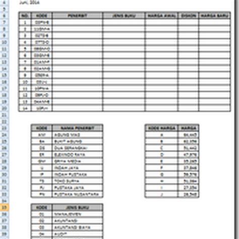 MEMBUAT DAFTAR HARGA BUKU ~ Info Excel Blog