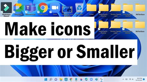 Windows 11 | How to Make Desktop Icons Begger in Windows 11 | How to Make Desktop Icons Smaller ...