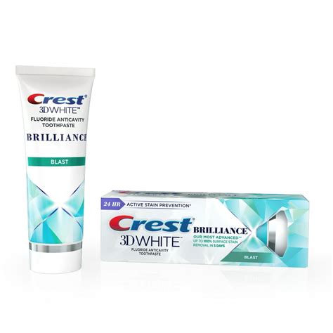 Crest 3D White Brilliance Blast Teeth Whitening Toothpaste, 3.9 oz - Walmart.com - Walmart.com